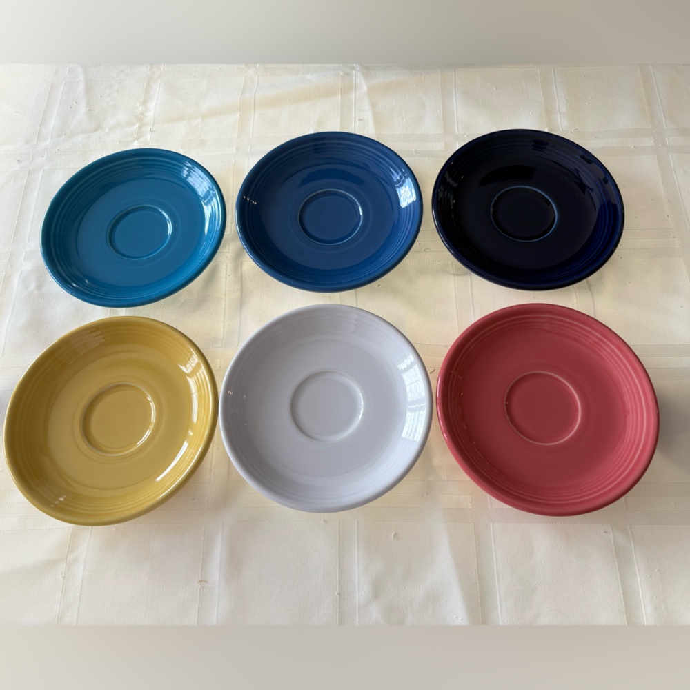 Fiesta Wear Laughlin Saucer Dish Plates. New, never used. Great for appetizers.